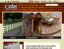 Tablet Screenshot of cedarsupply.com