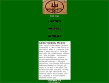 Tablet Screenshot of cedarsupply.net